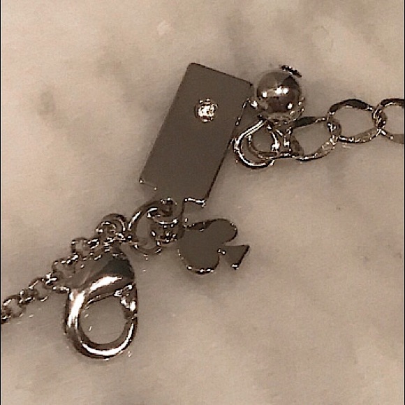 🆕🔥♠️KATE SPADE GORGEOUS FULL CIRCLE STERLING SILVER&CLEAR STUDS NECKLACE👀PICS - Picture 8 of 17